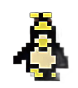 Spinning penguin sprite from the game's landing page