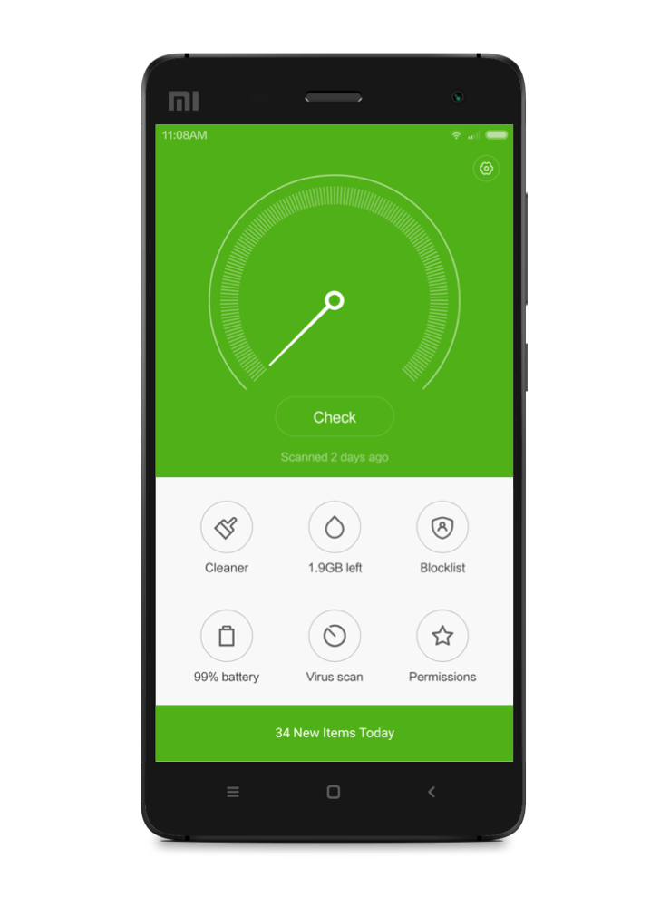 Data savings check animation with speedometer gauge